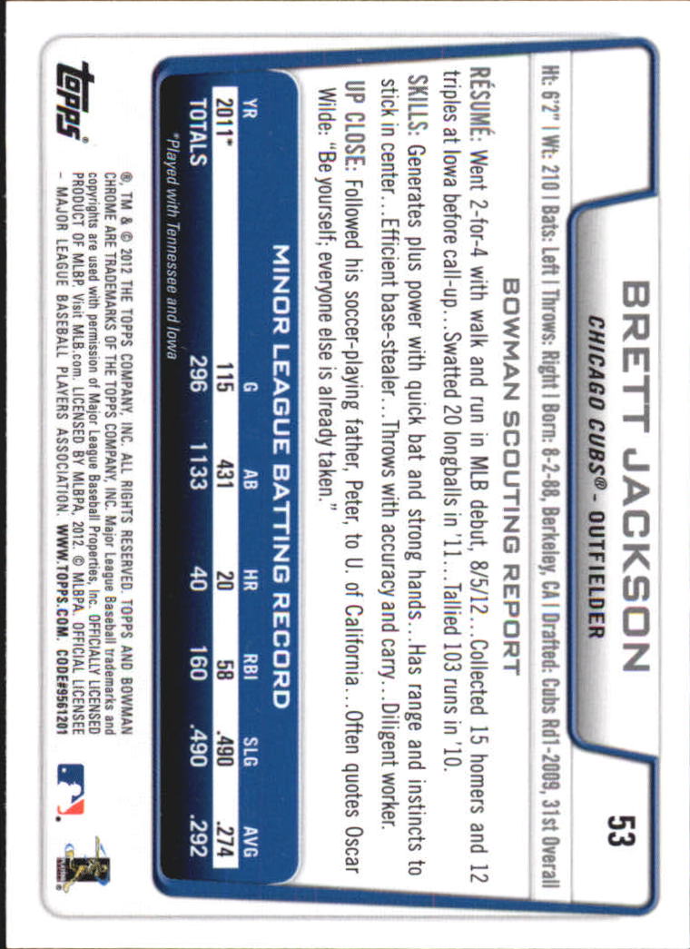 2012 Bowman Chrome Draft Baseball Card Pick (Base) - Bild 92 von 96