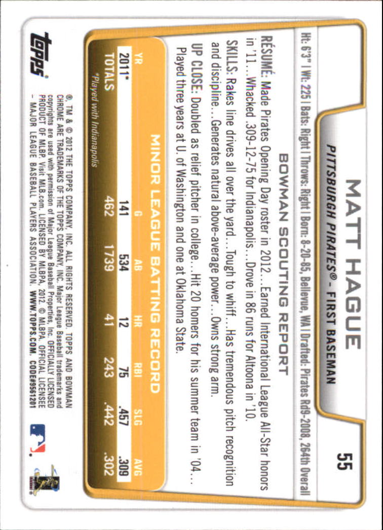 2012 Bowman Chrome Draft Baseball Card Pick (Base) - Bild 96 von 96