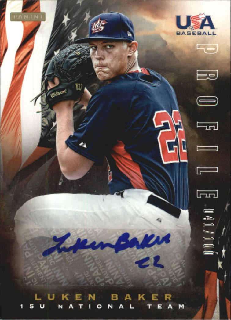 2012 USA Baseball 15U National Team Profile Signatures #3 Luken Baker