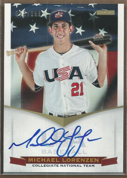 2012 USA Baseball Collegiate National Team Signatures #13 Michael Lorenzen