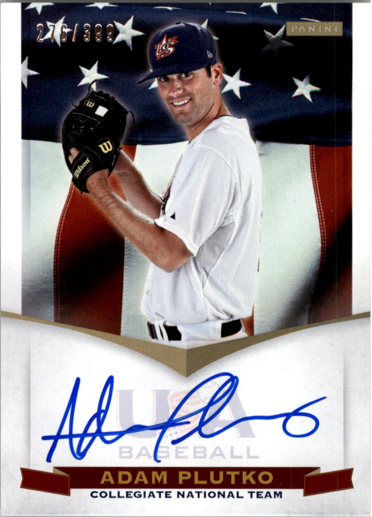 2012 USA Baseball Collegiate National Team Signatures #16 Adam Plutko