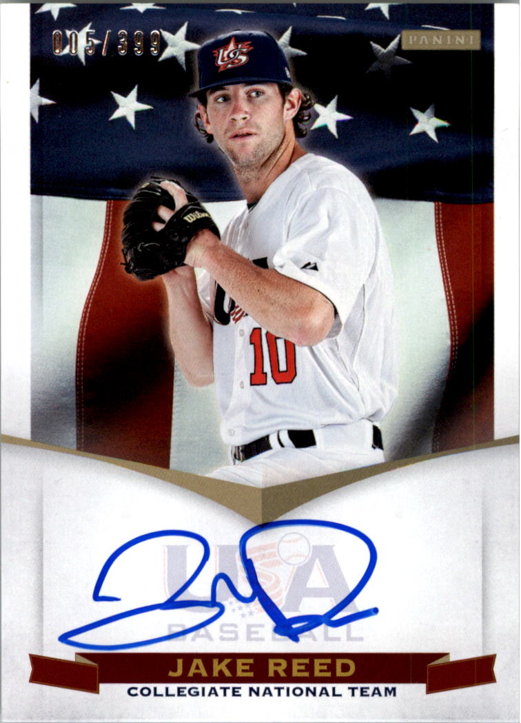 2012 USA Baseball Collegiate National Team Signatures #17 Jake Reed