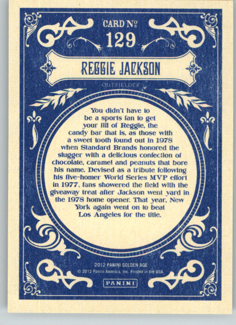 2012 Panini Golden Age #129 Reggie Jackson back image