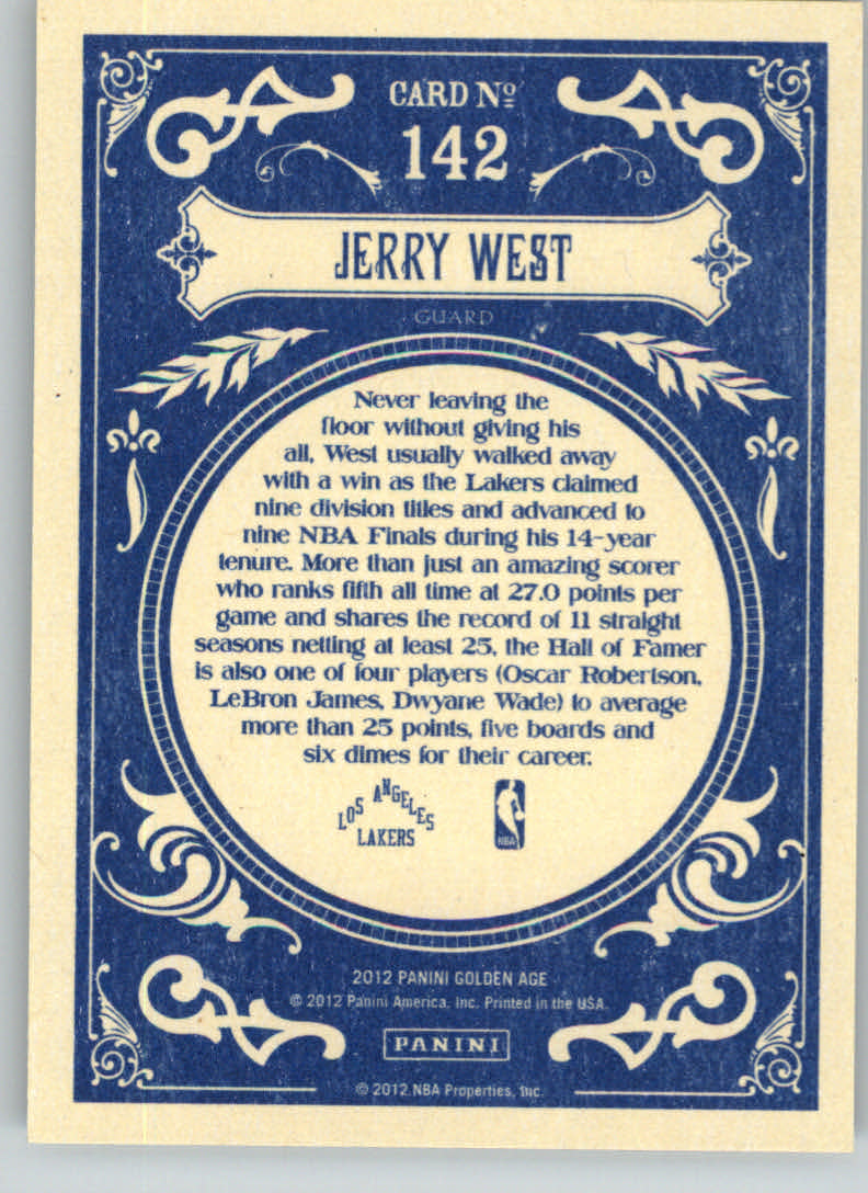 2012 Panini Golden Age #142 Jerry West back image