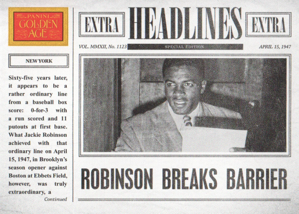 2012 Panini Golden Age Headlines #15 Jackie Robinson