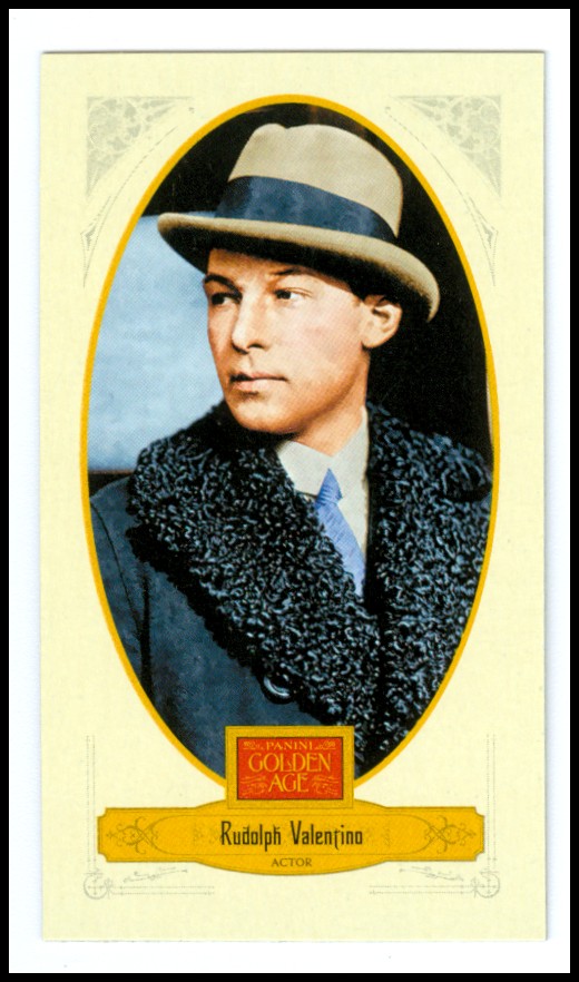 2012 Panini Golden Age Mini Crofts Candy Blue Ink #23 Rudolph Valentino