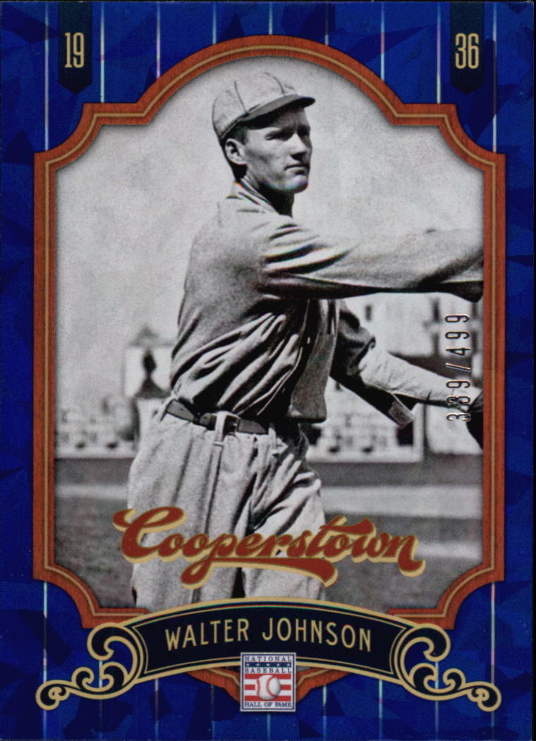 2012 Panini Cooperstown Crystal Collection Blue #2 Walter Johnson