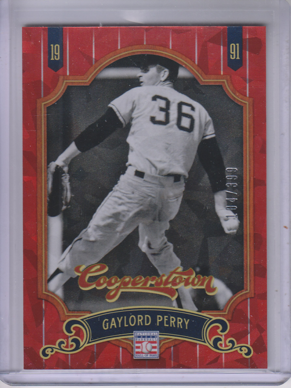 2012 Panini Cooperstown Crystal Collection Red #61 Gaylord Perry