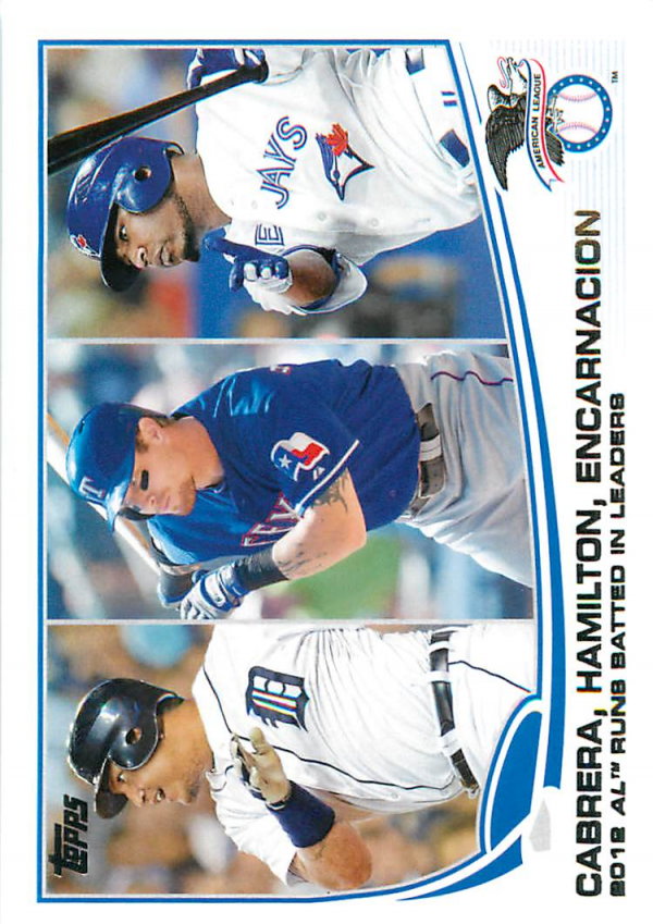 2013 Topps #194 Edwin Encarnacion/Miguel Cabrera/Josh Hamilton