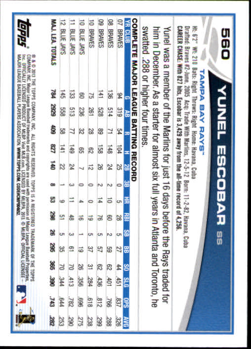 B5097- 2013 Topps Baseball Cards 451-661 +Rookies -You Pick- 15+ FREE US SHIP - Picture 178 of 350