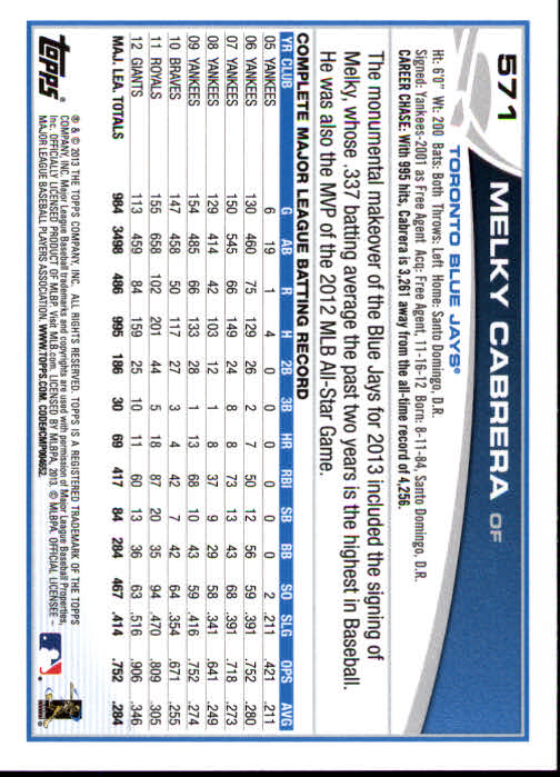 B5097- 2013 Topps Baseball Cards 451-661 +Rookies -You Pick- 15+ FREE US SHIP - Picture 198 of 350