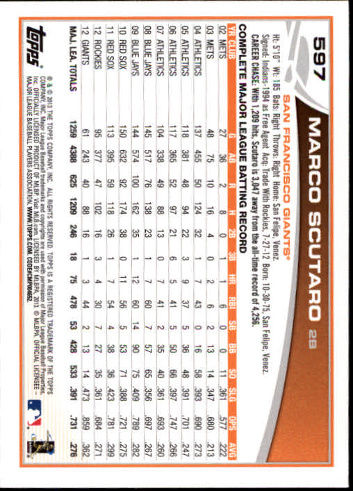 B5097- 2013 Topps Baseball Cards 451-661 +Rookies -You Pick- 15+ FREE US SHIP - Picture 244 of 350