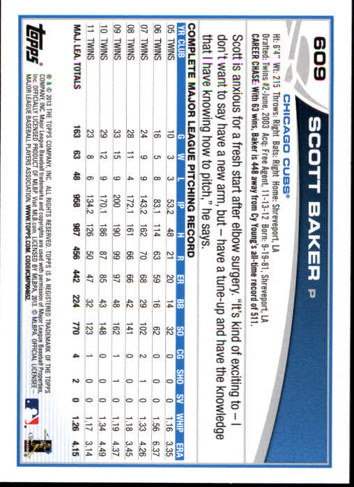 B5097- 2013 Topps Baseball Cards 451-661 +Rookies -You Pick- 15+ FREE US SHIP - Picture 264 of 350