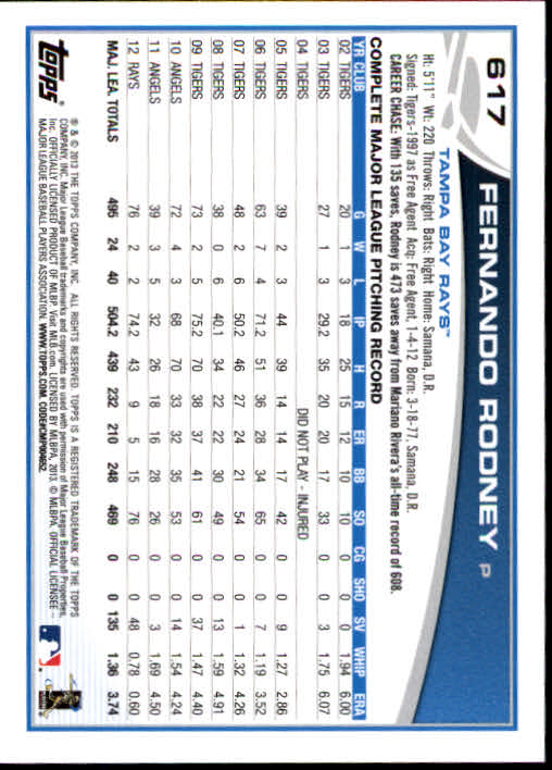 B5097- 2013 Topps Baseball Cards 451-661 +Rookies -You Pick- 15+ FREE US SHIP - Picture 278 of 350
