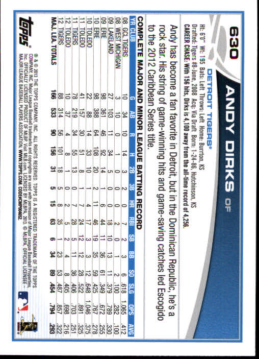 B5097- 2013 Topps Baseball Cards 451-661 +Rookies -You Pick- 15+ FREE US SHIP - Picture 300 of 350