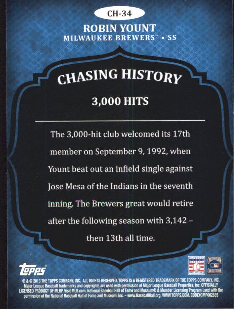 2013 Topps Chasing History Baseball Card Pick (Inserts)