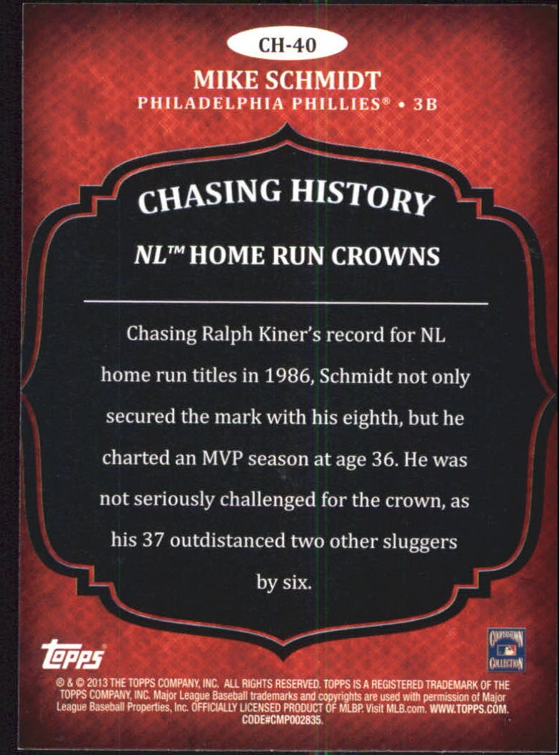 2013 Topps Chasing History Baseball Card Pick (Inserts)