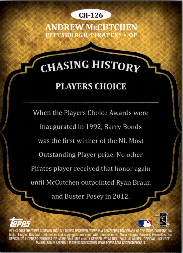 2013 Topps Chasing History Baseball Card Pick (Inserts)