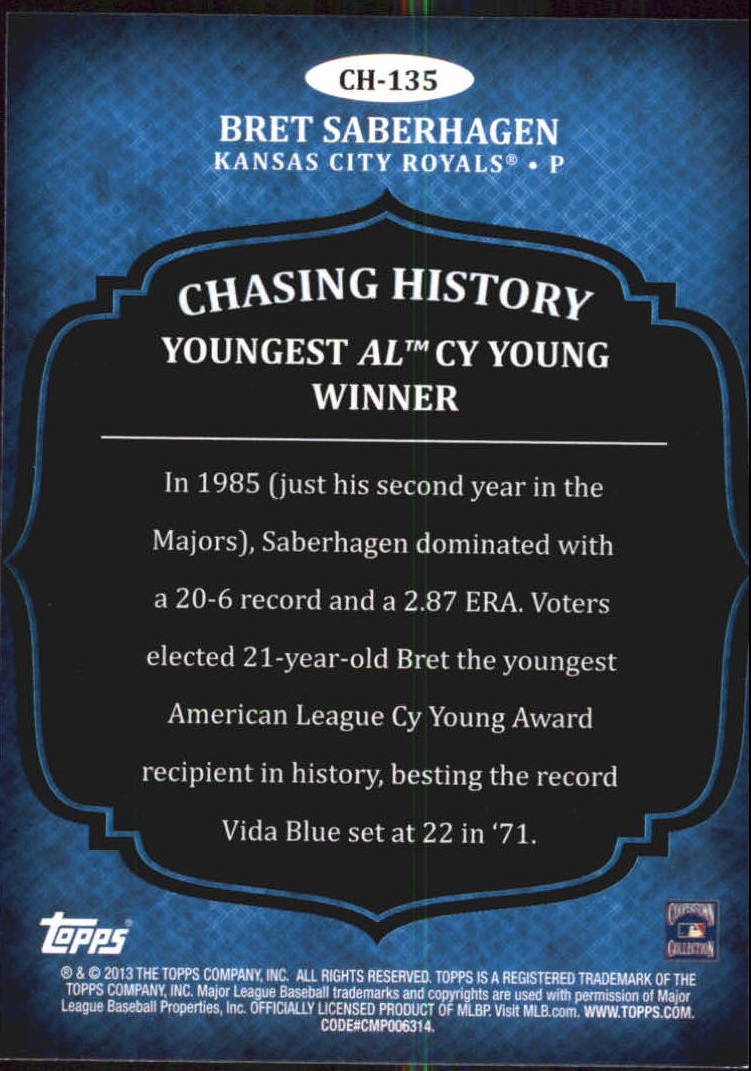 2013 Topps Chasing History Baseball Card Pick (Inserts)