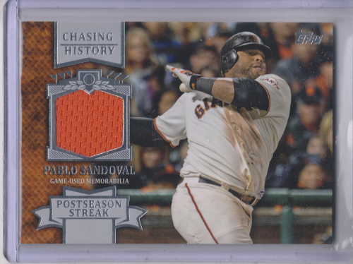 2013 Topps Chasing History Relics #PS Pablo Sandoval S2