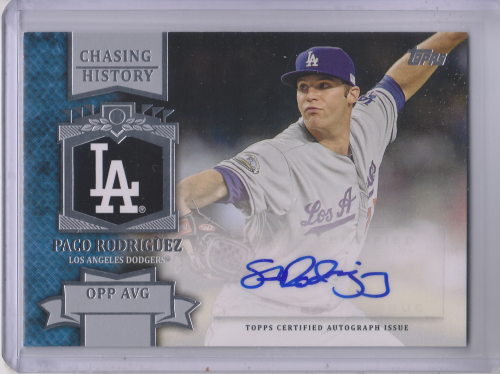 2013 Topps Chasing History Autographs #PR Paco Rodriguez S2