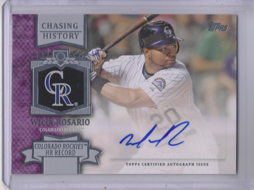 2013 Topps Chasing History Autographs #WR Wilin Rosario S2