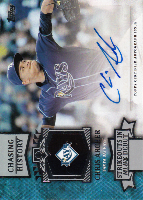 2013 Topps Chasing History Autographs #CA Chris Archer UPD