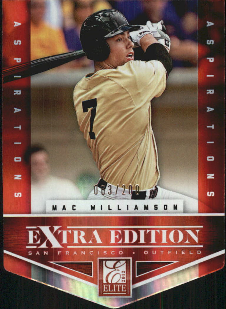 2012 Elite Extra Edition Aspirations #179 Mac Williamson