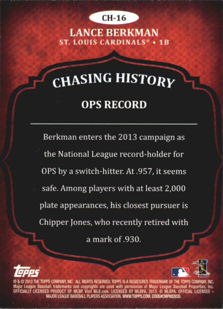 B5097- 2013 Topps Chasing History Holofoil Cards -You Pick- 15+ FREE US SHIP - Picture 23 of 143