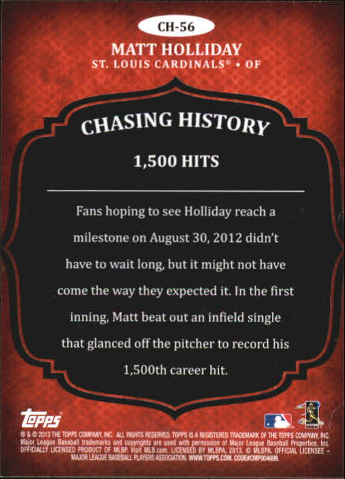 B5097- 2013 Topps Chasing History Holofoil Cards -You Pick- 15+ FREE US SHIP - Picture 86 of 143