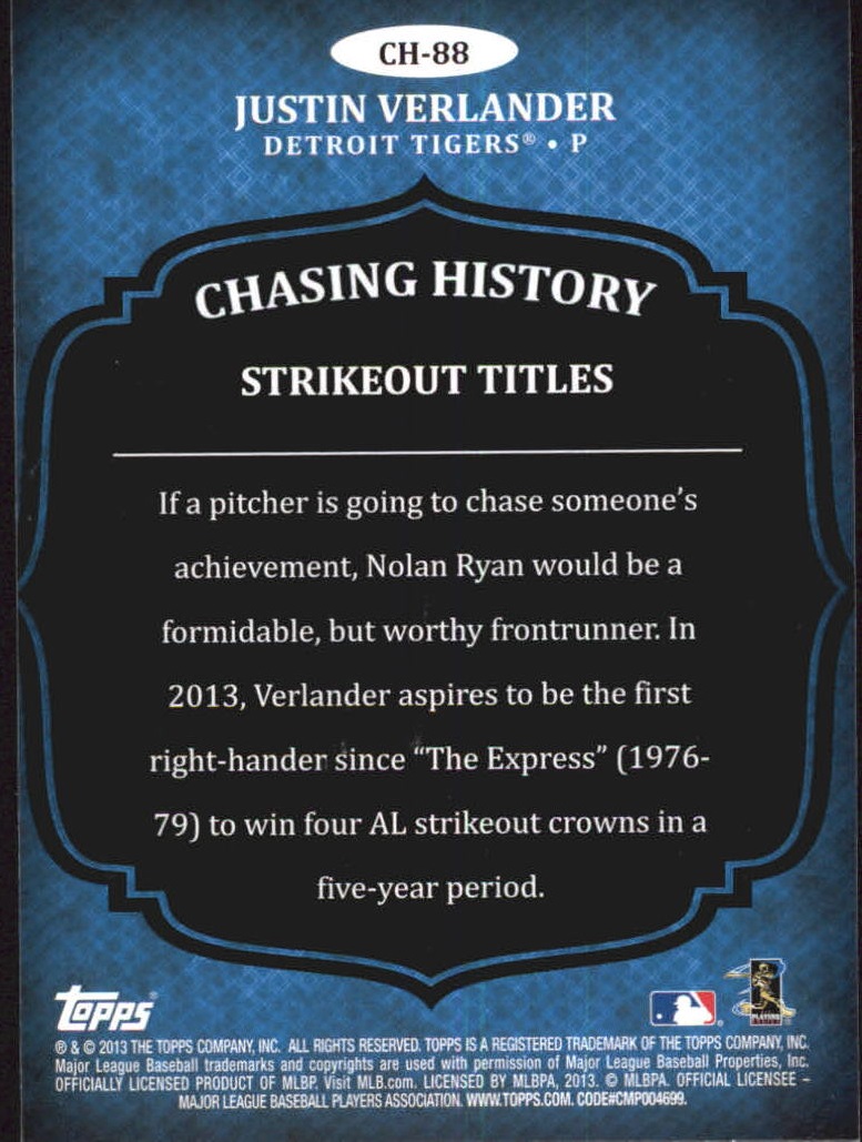 2013 Topps Chasing History Baseball Card Pick (Inserts)