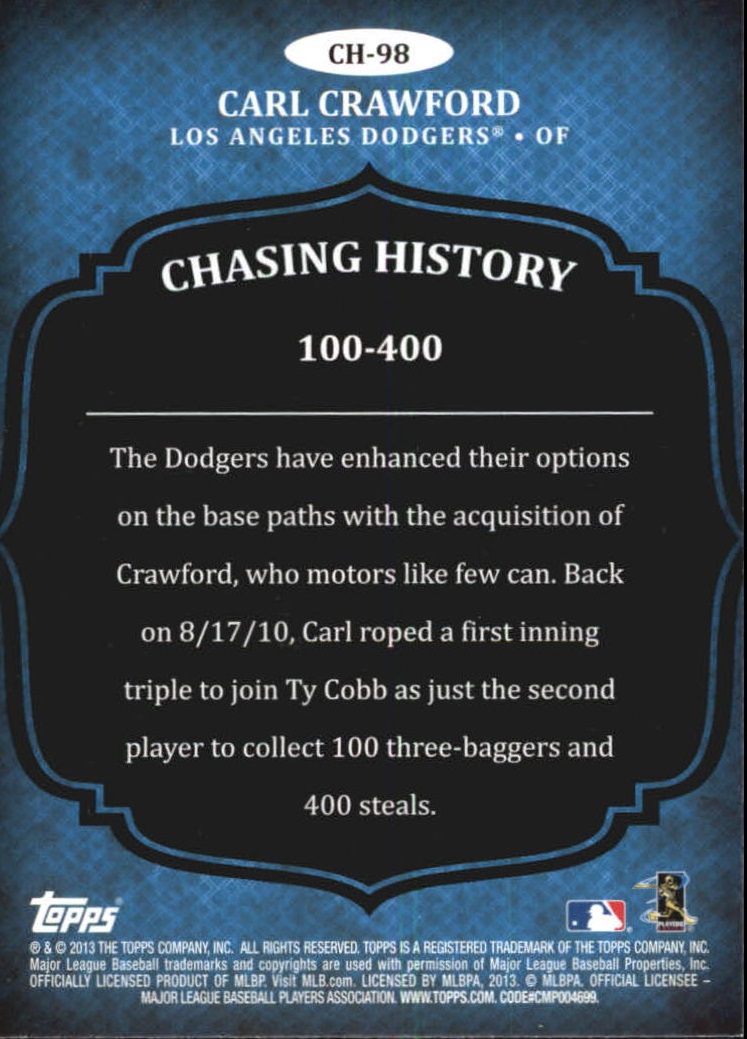 B5097- 2013 Topps Chasing History Holofoil Cards -You Pick- 15+ FREE US SHIP - Picture 140 of 143