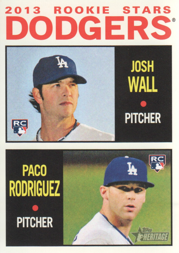 2013 Topps Heritage #14 Josh Wall RC/Paco Rodriguez RC