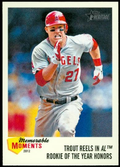 2013 Topps Heritage Memorable Moments #MT Mike Trout