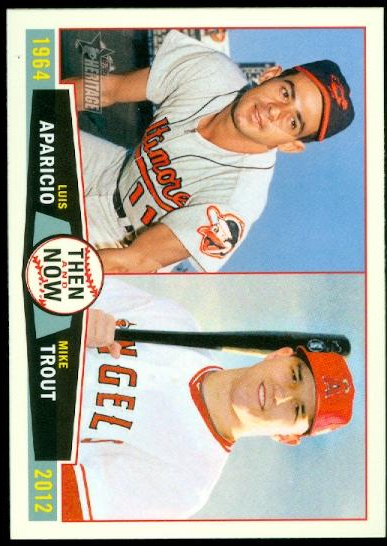 2013 Topps Heritage Then and Now #AT Luis Aparicio/Mike Trout