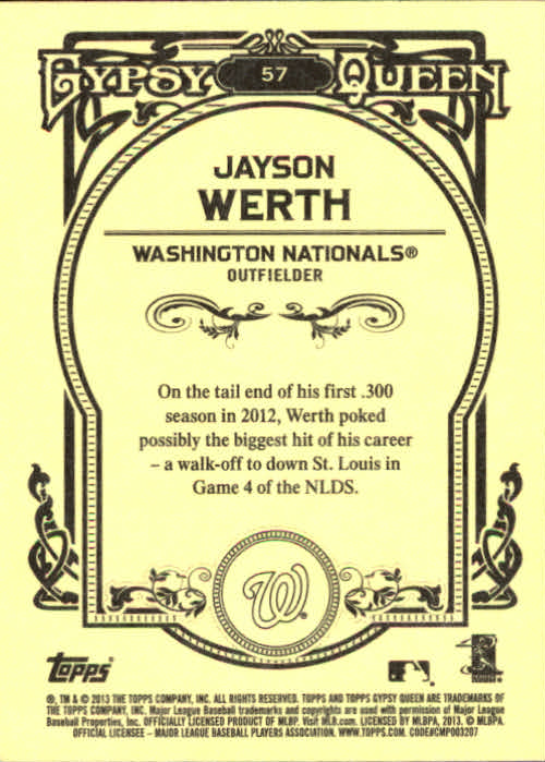 2013 Topps Gypsy Queen Baseball Part 1 - Picture 109 of 468
