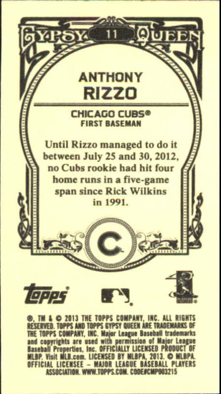 A6693- 2013 Topps Gypsy Queen BB Verschieden Mini Karten -du Pick- 15 + Gratis - Bild 18 von 382
