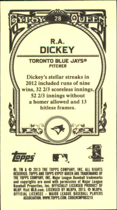 A6693- 2013 Topps Gypsy Queen BB Verschieden Mini Karten -du Pick- 15 + Gratis - Bild 36 von 382