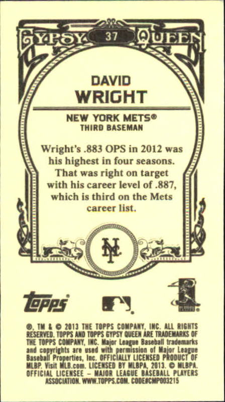A6693- 2013 Topps Gypsy Queen BB Verschieden Mini Karten -du Pick- 15 + Gratis - Bild 50 von 382