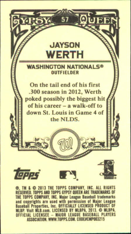A6693- 2013 Topps Gypsy Queen BB Verschieden Mini Karten -du Pick- 15 + Gratis - Bild 71 von 382
