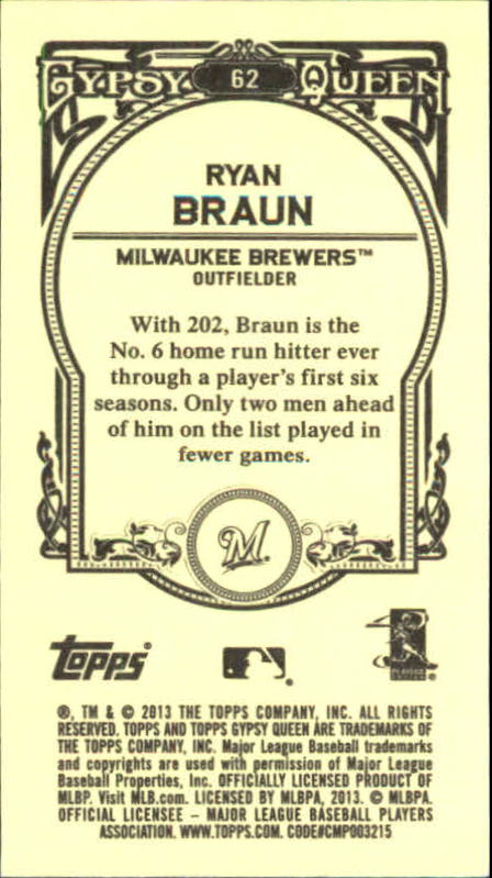 A6693- 2013 Topps Gypsy Queen BB Verschieden Mini Karten -du Pick- 15 + Gratis - Bild 81 von 382