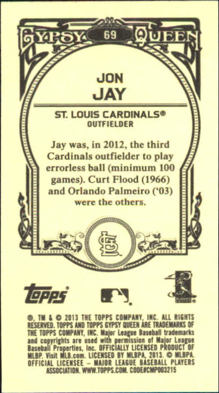 A6693- 2013 Topps Gypsy Queen BB Verschieden Mini Karten -du Pick- 15 + Gratis - Bild 91 von 382