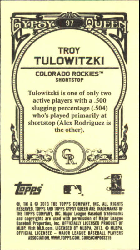 A6693- 2013 Topps Gypsy Queen BB Verschieden Mini Karten -du Pick- 15 + Gratis - Bild 130 von 382