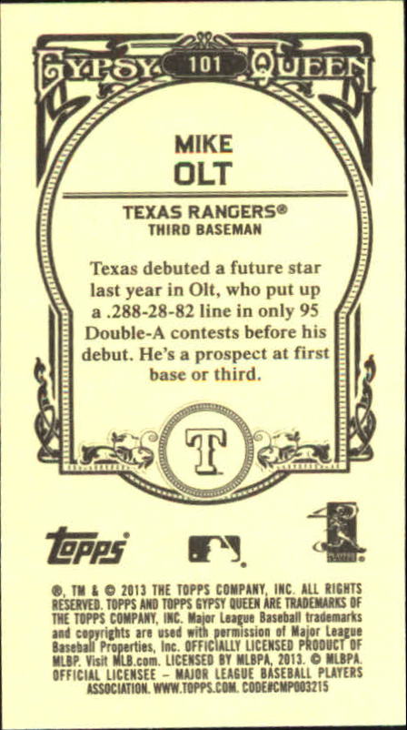 A6693- 2013 Topps Gypsy Queen BB Verschieden Mini Karten -du Pick- 15 + Gratis - Bild 134 von 382