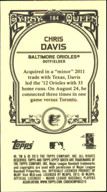 A6693- 2013 Topps Gypsy Queen BB Verschieden Mini Karten -du Pick- 15 + Gratis - Bild 234 von 382