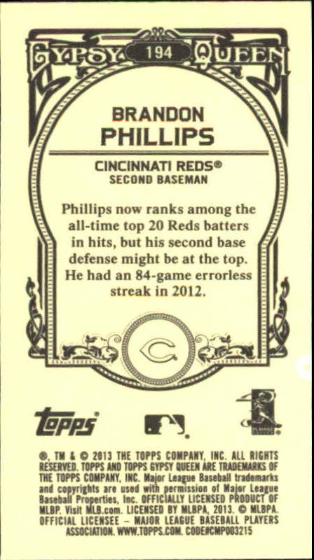 A6693- 2013 Topps Gypsy Queen BB Verschieden Mini Karten -du Pick- 15 + Gratis - Bild 240 von 382