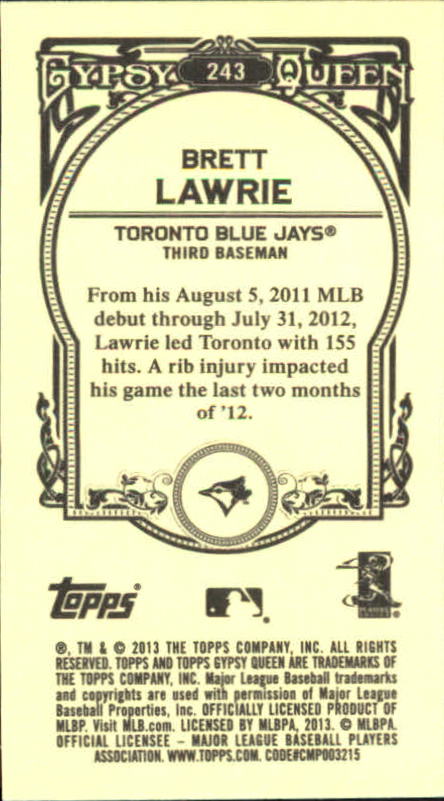 A6693- 2013 Topps Gypsy Queen BB Verschieden Mini Karten -du Pick- 15 + Gratis - Bild 275 von 382