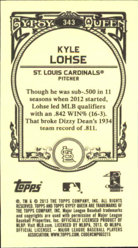 A6693- 2013 Topps Gypsy Queen BB Verschieden Mini Karten -du Pick- 15 + Gratis - Bild 377 von 382