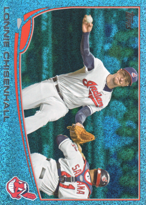 2013 Topps Silver Slate Blue Sparkle Wrapper Redemption #341 Lonnie Chisenhall