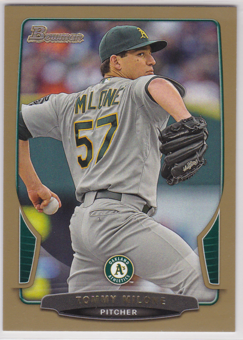 2013 Bowman Gold #118 Tommy Milone